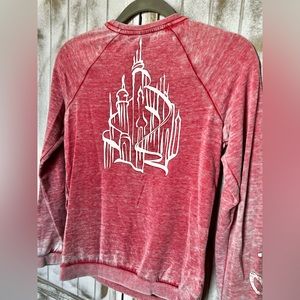 Roxy Disney Ariel Little Mermaid Sweater  Girl's Size 14/XL Red Long Sleeve